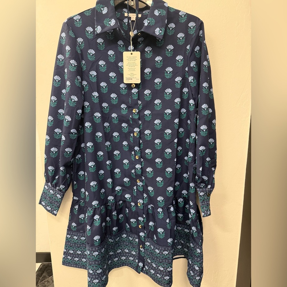 New with tags Mary square dress. Floral blue maya dress!